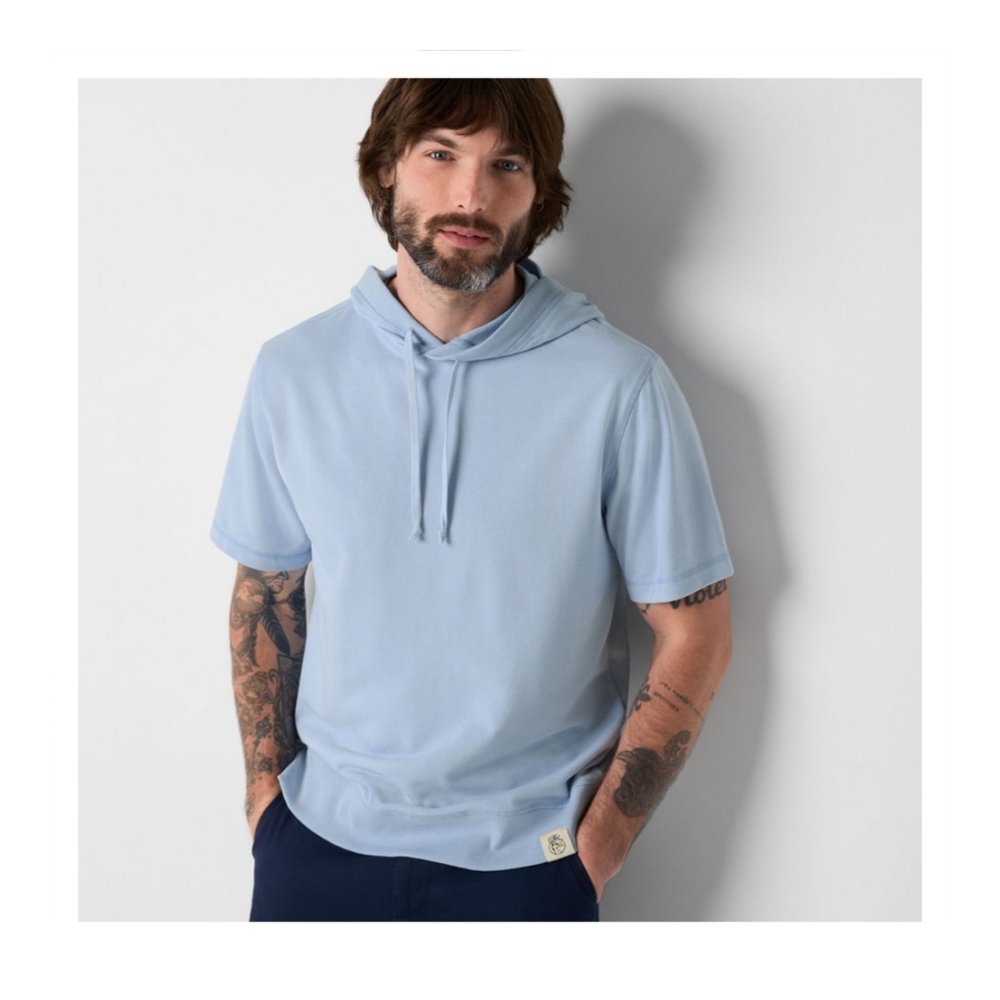 Walker Hayes Jersey Short Sleeve Hoodie Blue Size Medium NWT